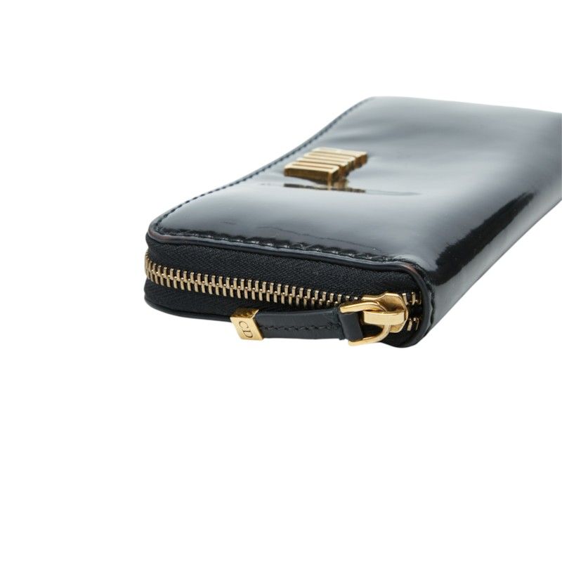 Dior Logo Wallet Black Patent — view 5