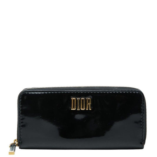 Dior Logo Wallet Black Patent