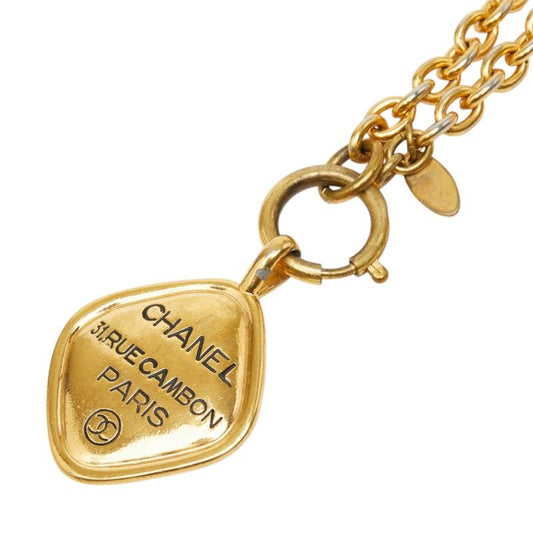 Chanel CC Logo 31 Rue Cambon Paris Chain Pendant Gold Plated
