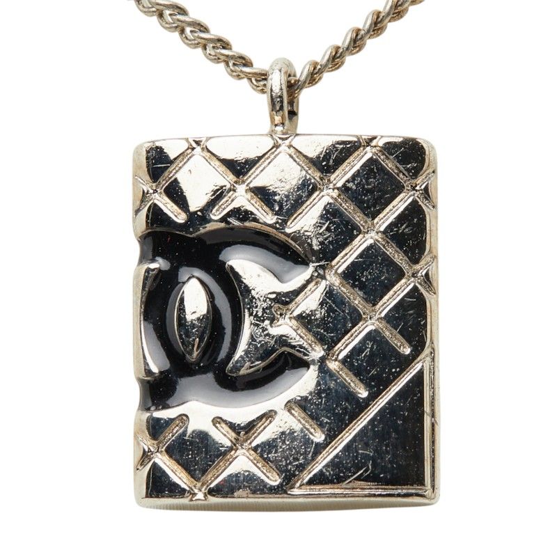 Chanel Cambon CC Logo Chain Pendant 05C Silver Metal — view 2