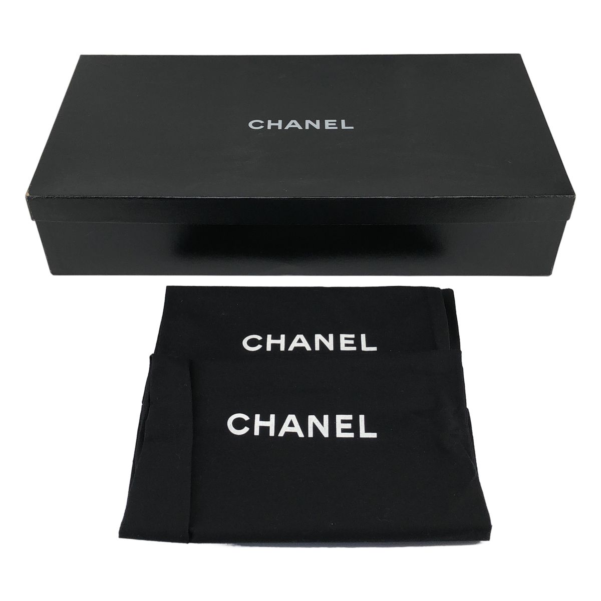 Chanel CC Logo Leather Bicolor Long Boots Navy Black — view 7