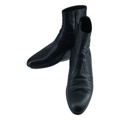 Saint Laurent Paris Joey Leather Side Zip Boots Black