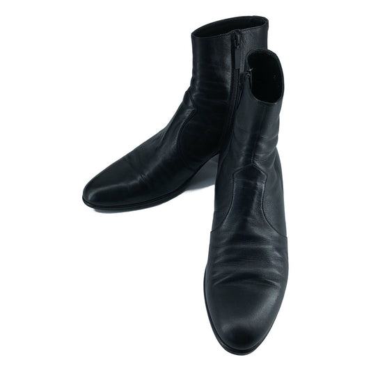 Saint Laurent Paris Joey Leather Side Zip Boots Black