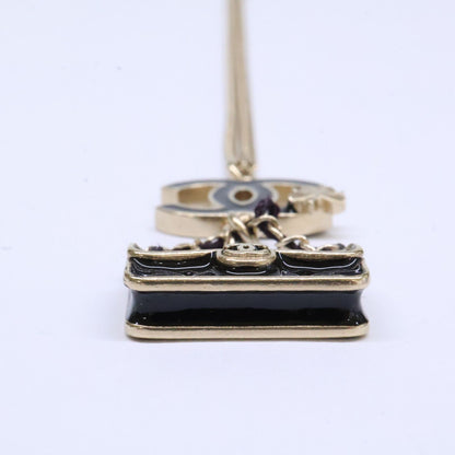 Chanel Quilted Bag Clover & CC Logo Motif Long Chain — view 4