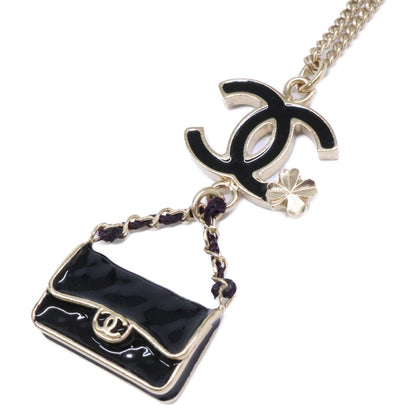 Chanel Quilted Bag Clover & CC Logo Motif Long Chain