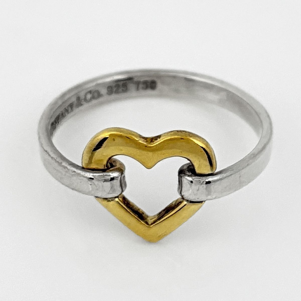 Tiffany & Co Ring Heart 18k Silver Gold — view 2