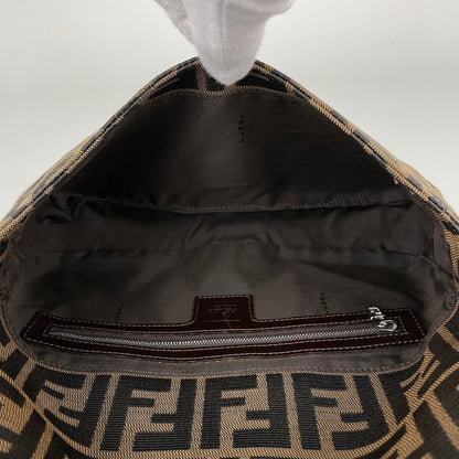 Fendi Shoulder Bag Zucca Pattern Mamma Baguette Canvas Brown — view 8