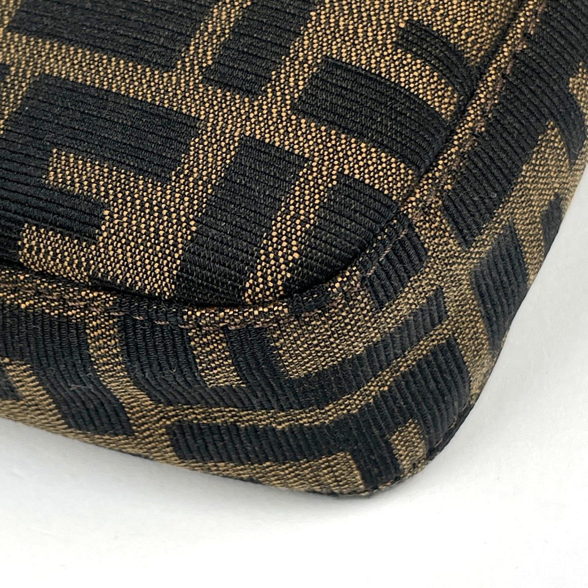 Fendi Shoulder Bag Zucca Pattern Mamma Baguette Canvas Brown — view 3