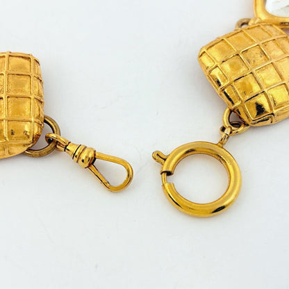 Chanel Necklace Quilted Gold Plated — view 3