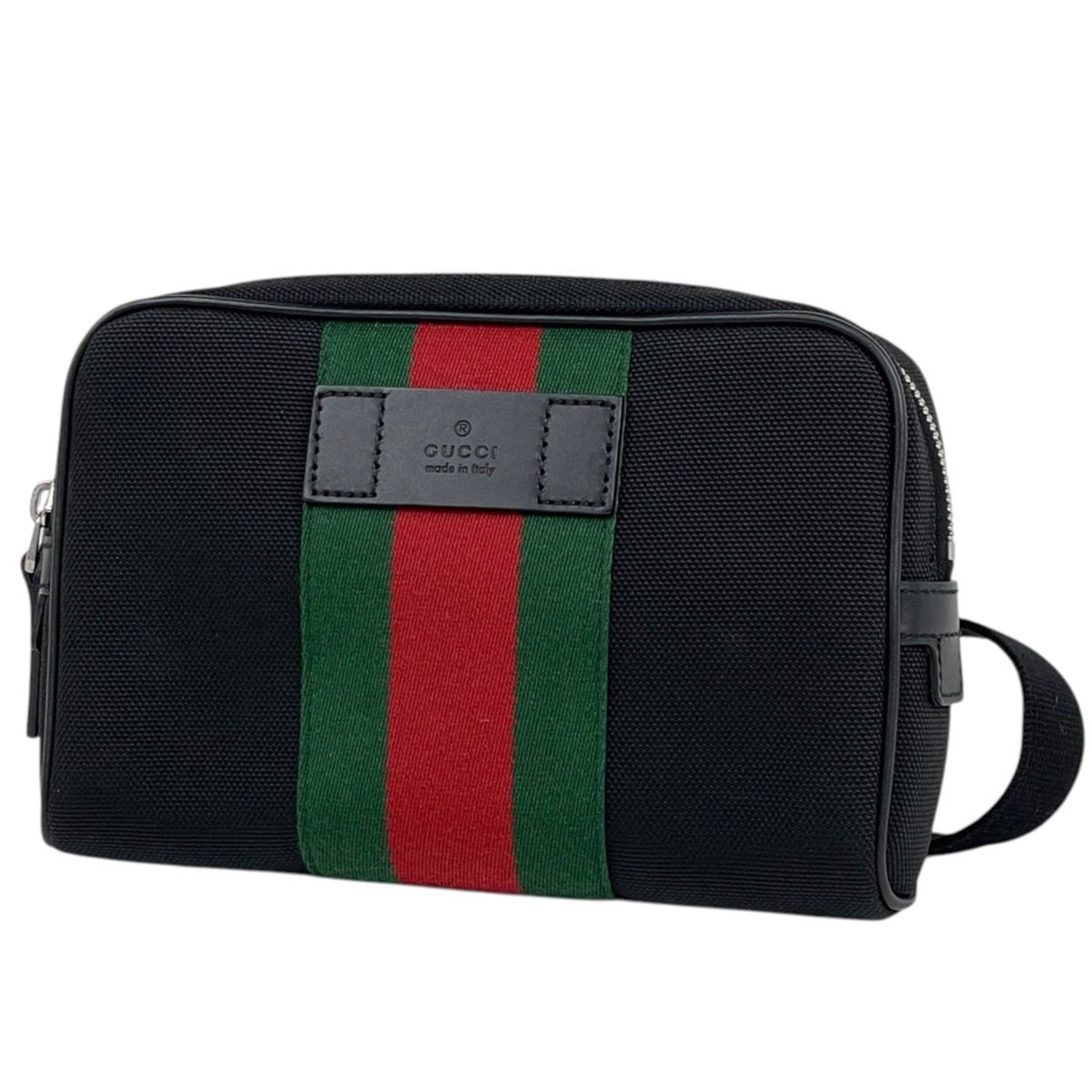 Gucci Belt Bag Sherry Line Web Canvas Black