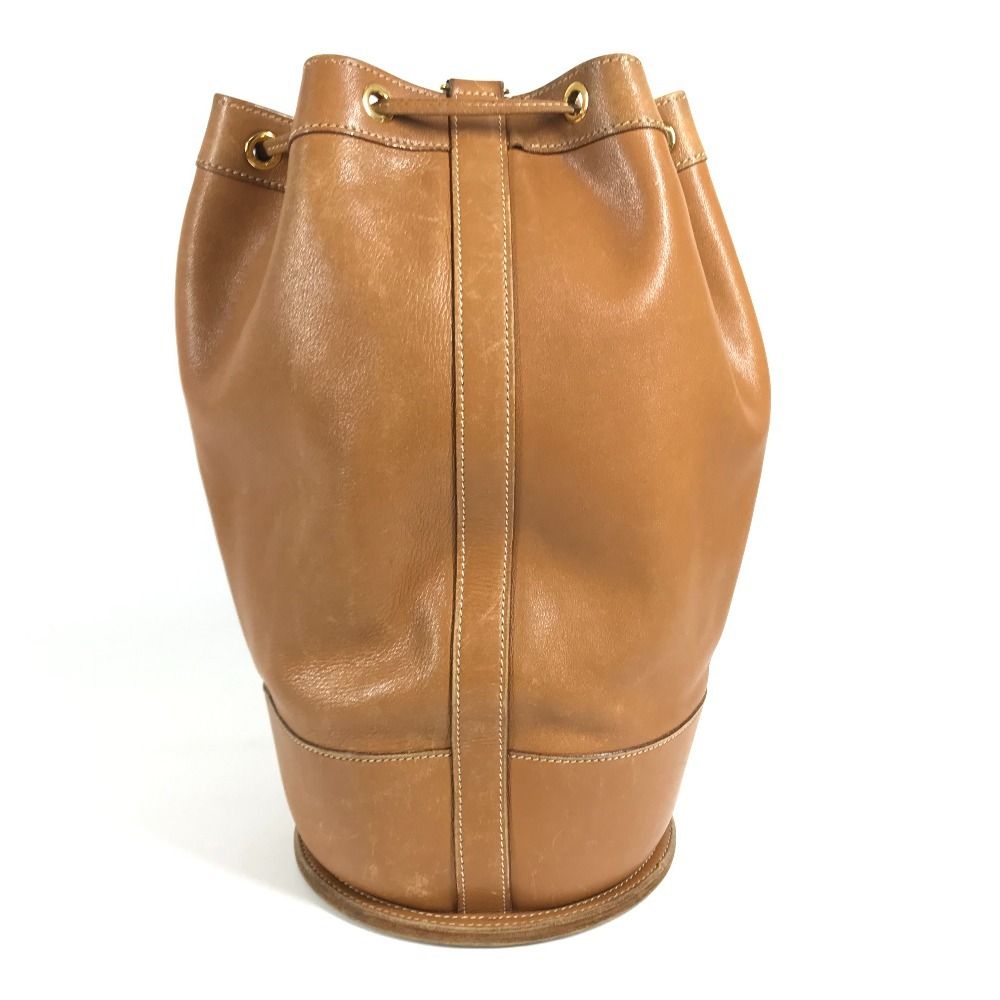 Hermes Shoulder Bag Standy Drawstring Purse Leather Brown — view 2