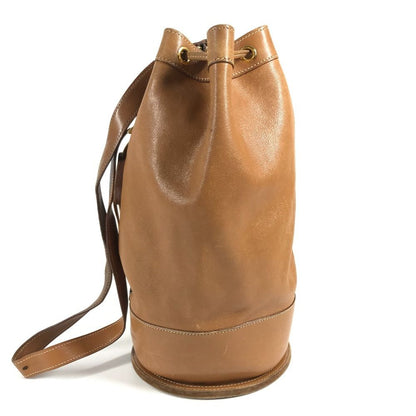 Hermes Shoulder Bag Standy Drawstring Purse Leather Brown — view 3