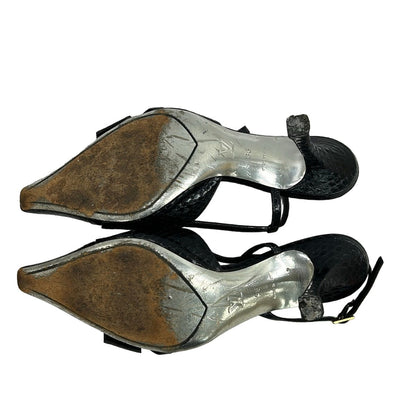 Louis Vuitton Sandals Gold Ribbon LV Rhinestone Leather — view 4
