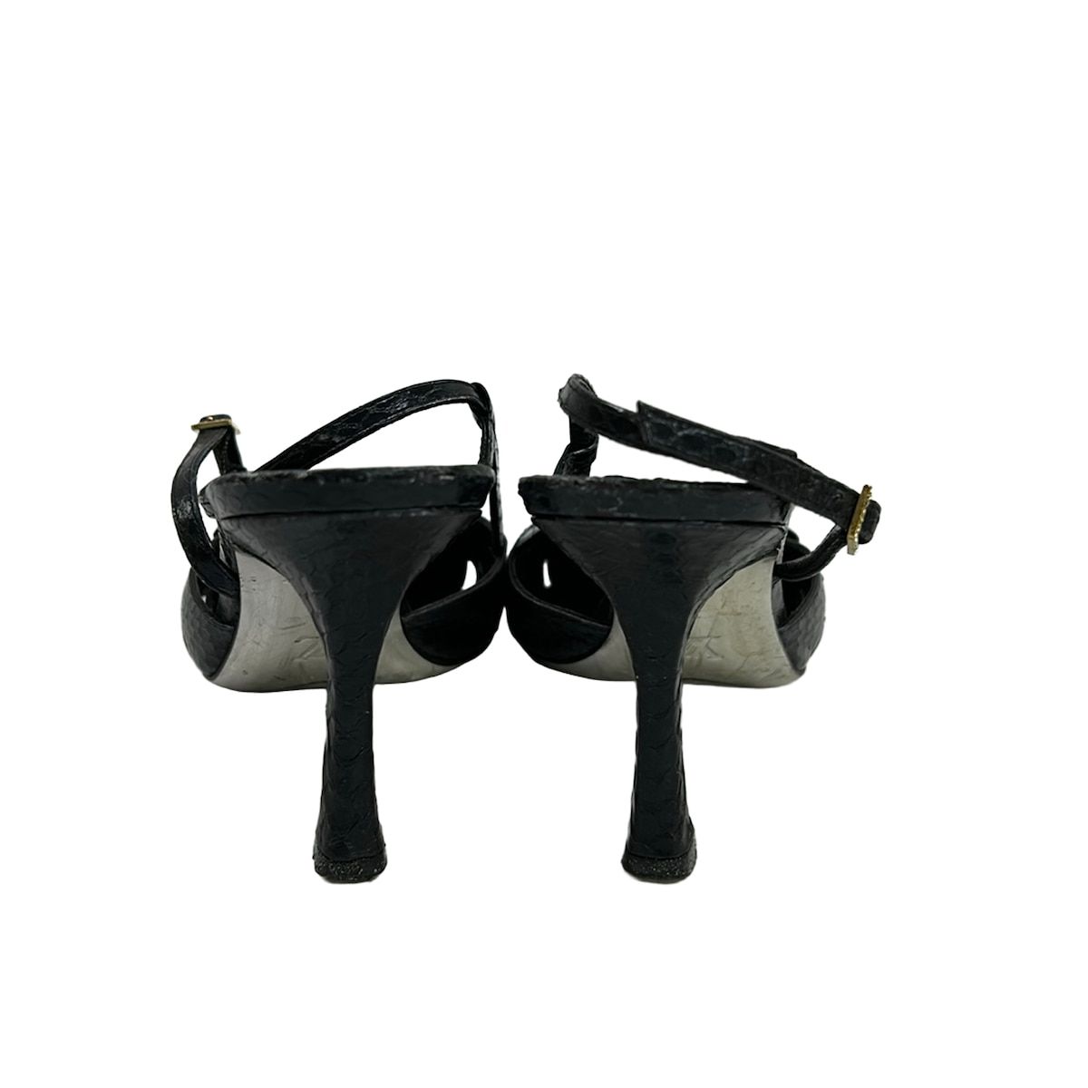 Louis Vuitton Sandals Gold Ribbon LV Rhinestone Leather — view 3