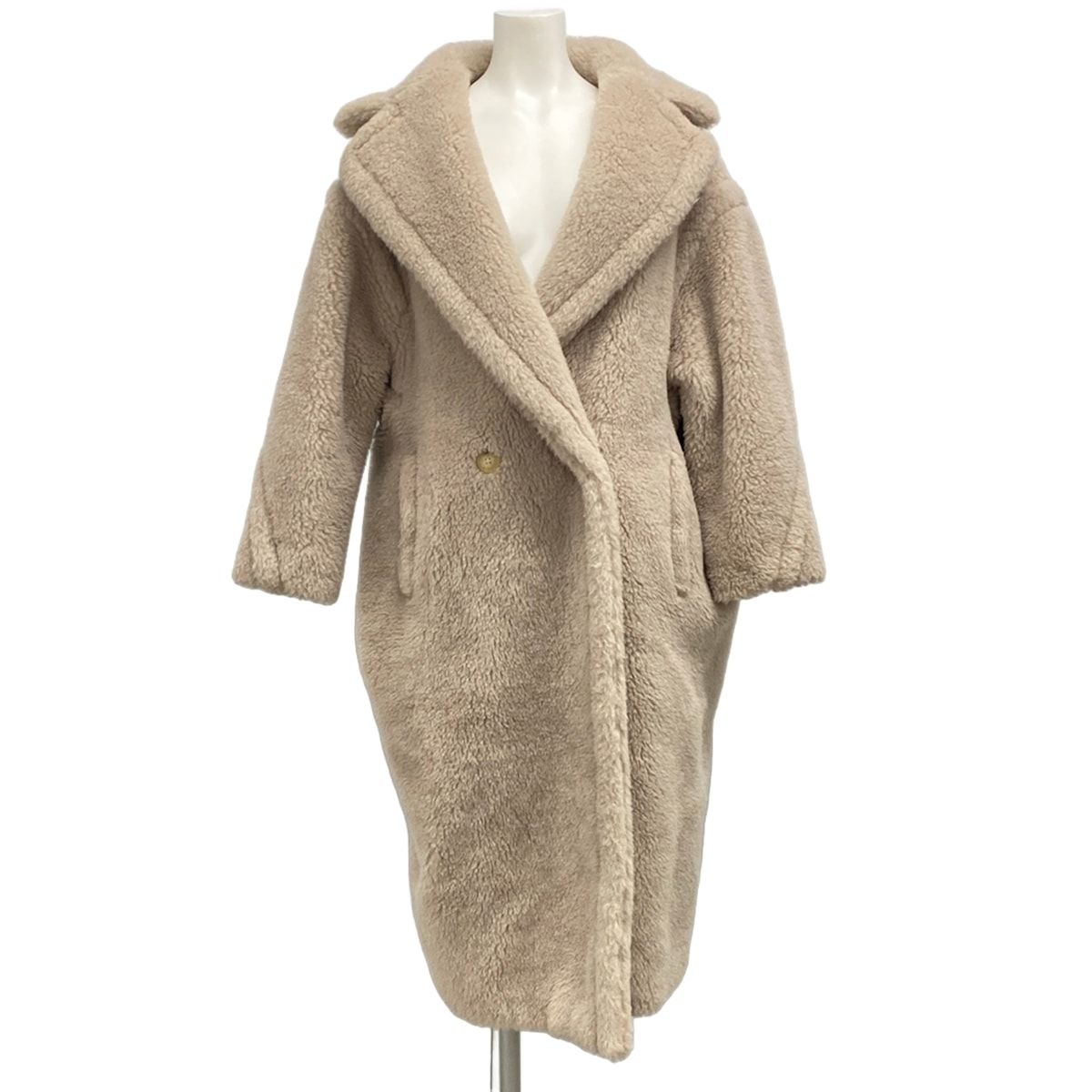Max Mara Coat Teddy Bear Icon Beige Winter Wool Alpaca XS