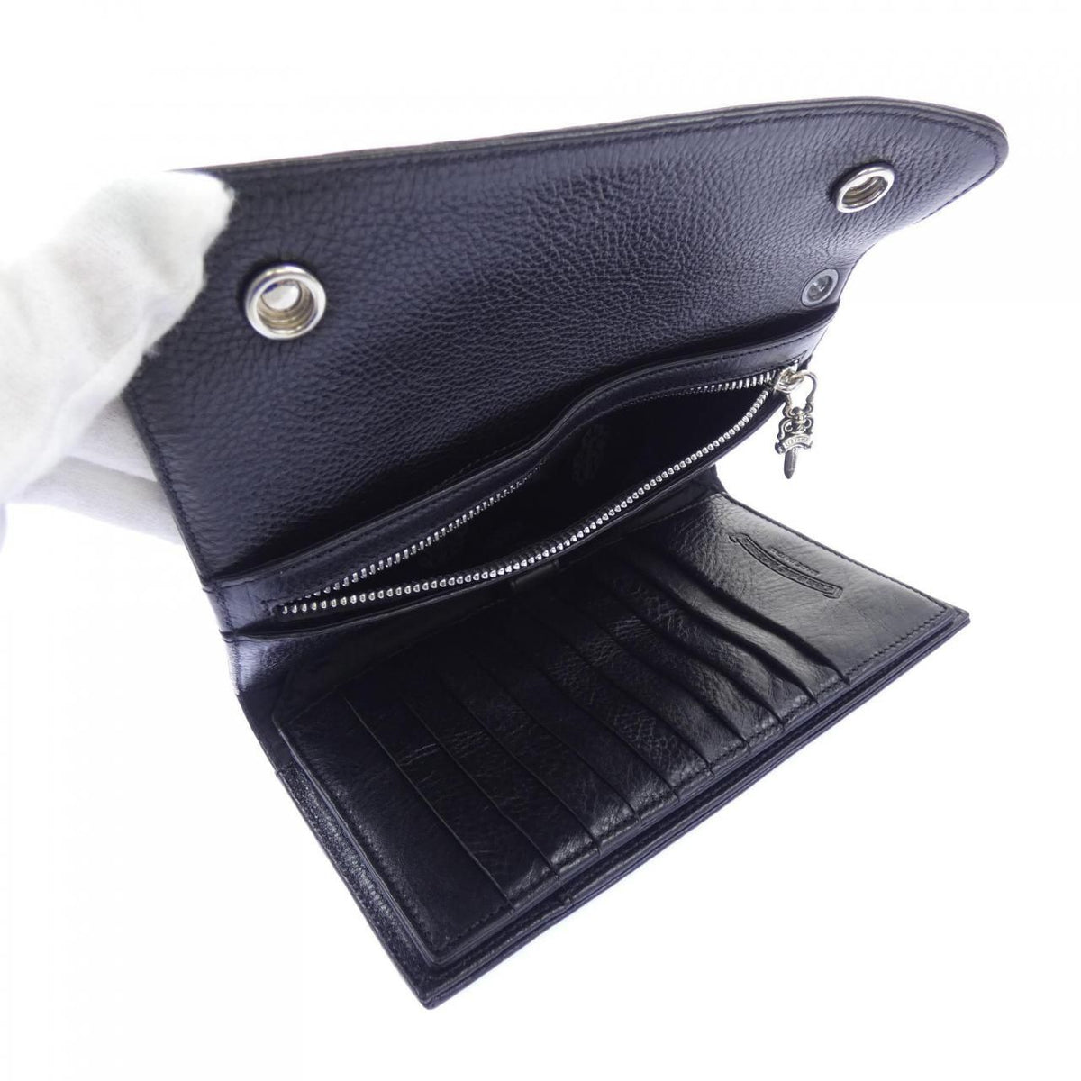 Chrome Hearts Wave Cross Btn Button 304 Wallet — view 5