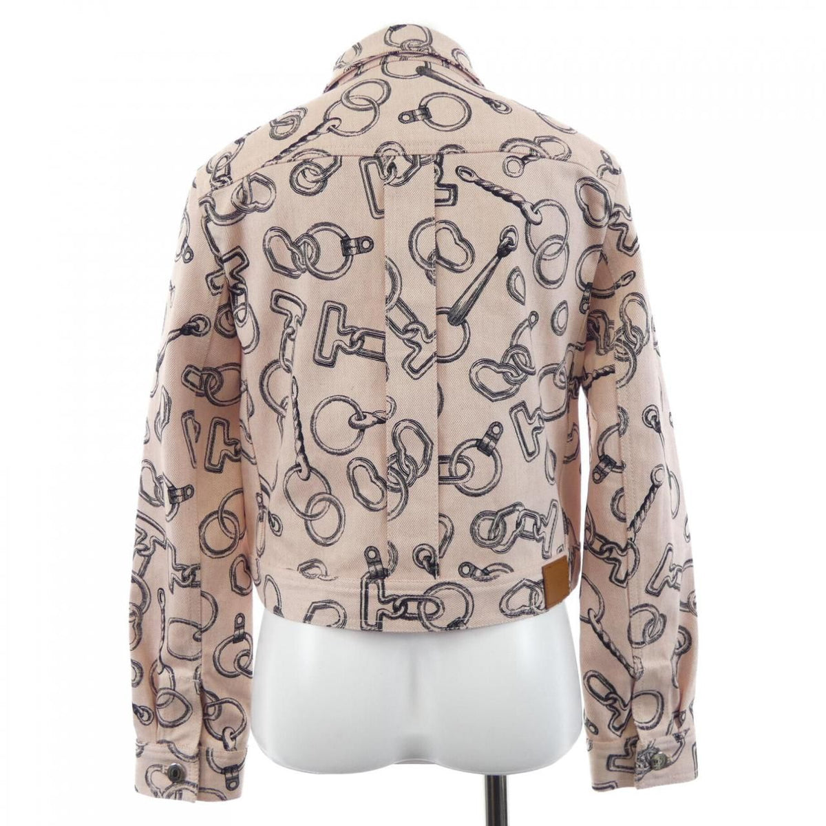 Hermes Kaleidoscope Effect Finesse Clou de Selle Denim Jacket — view 2