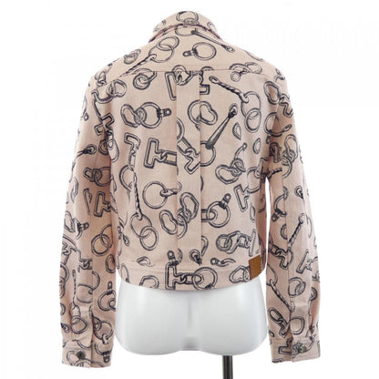 Hermes Kaleidoscope Effect Finesse Clou de Selle Denim Jacket — view 2