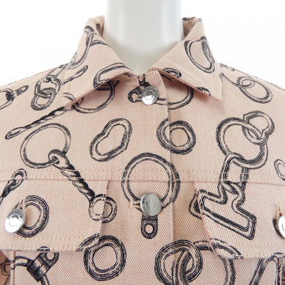 Hermes Kaleidoscope Effect Finesse Clou de Selle Denim Jacket — view 5