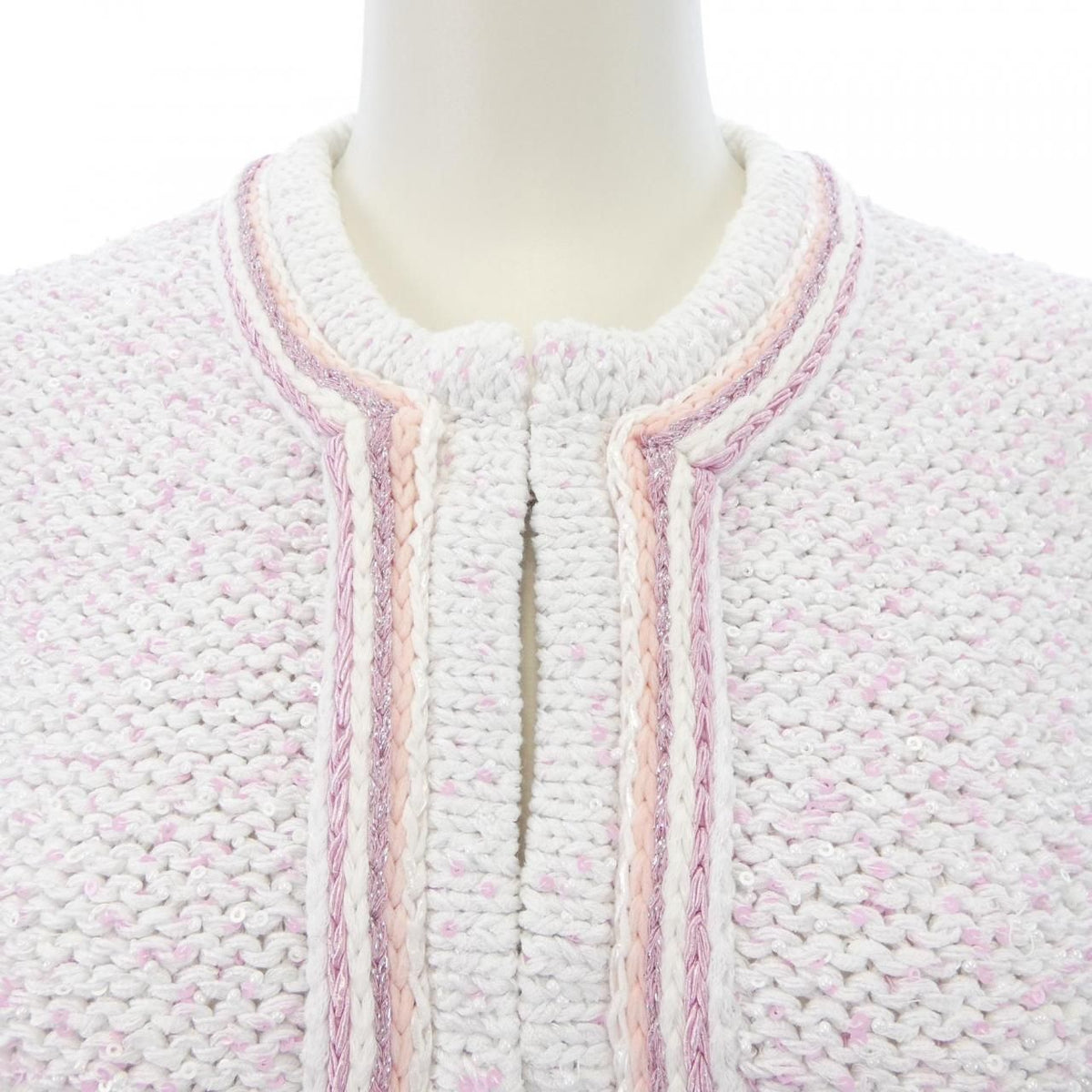 Chanel Collarless Jacket White — view 6