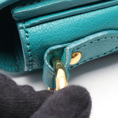 Miu Miu Handbag Madras 2-Way Emerald Green Leather — view 5