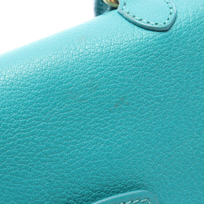 Miu Miu Handbag Madras 2-Way Emerald Green Leather — view 7