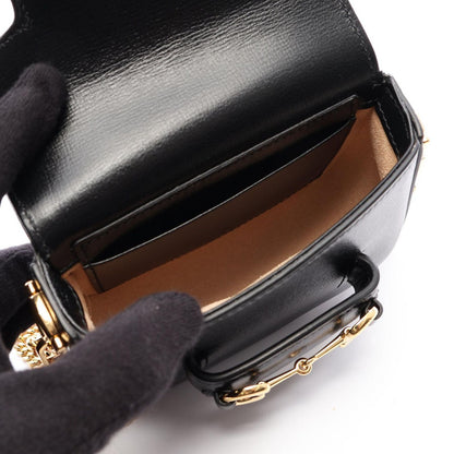 Gucci Shoulder Bag Horsebit 1955 Nano Black Leather — view 3