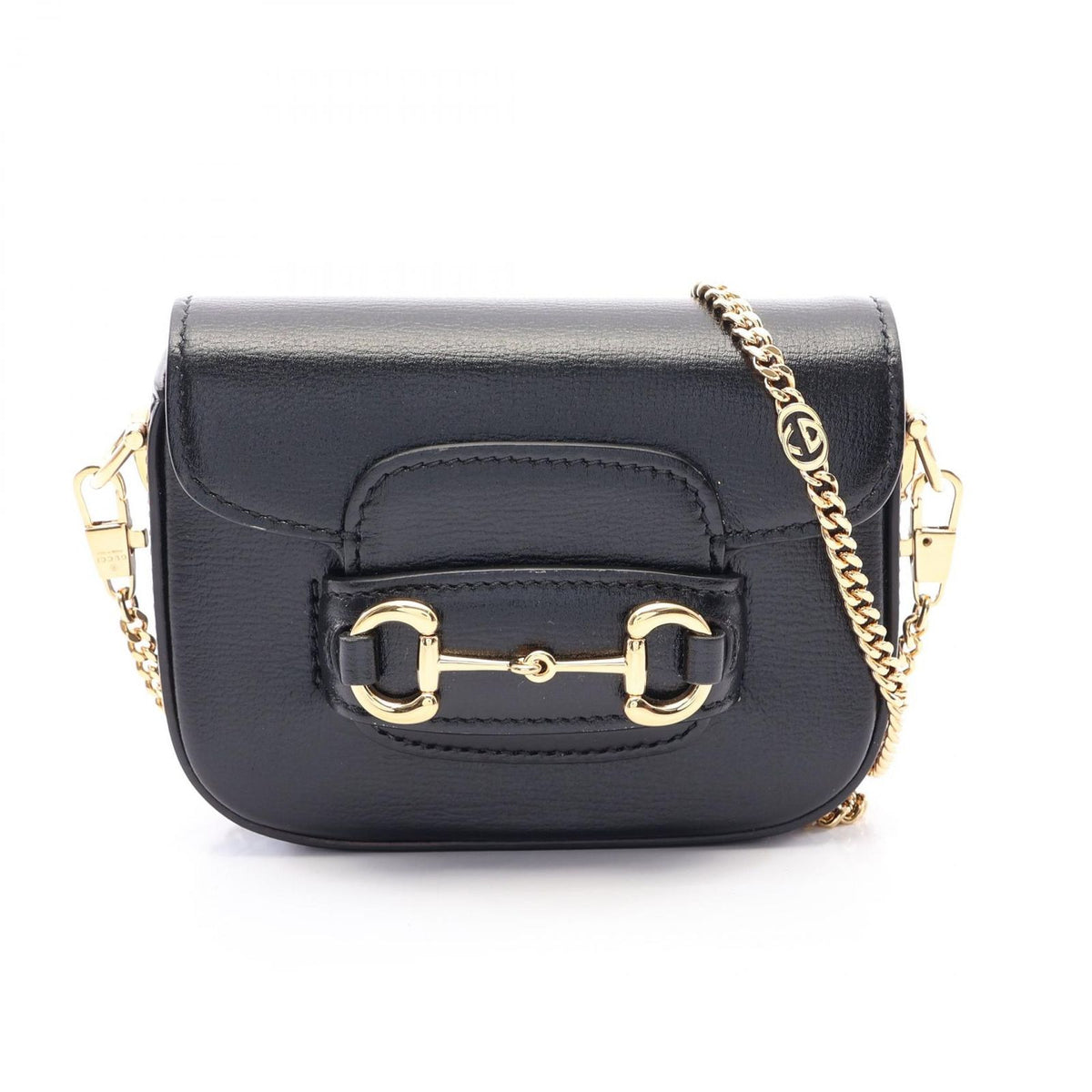 Gucci Shoulder Bag Horsebit 1955 Nano Black Leather
