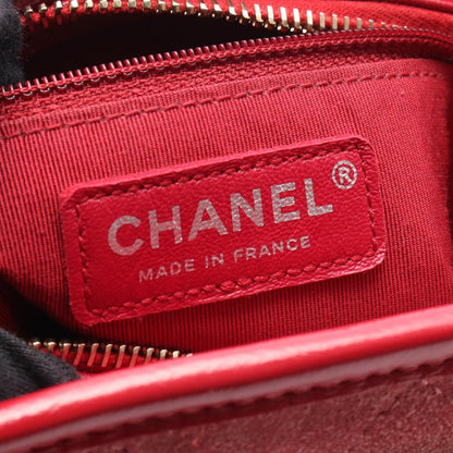 Chanel Shoulder Bag Gabrielle de Chanel Small Hobo Pink Wine Red Suede Leather — view 4