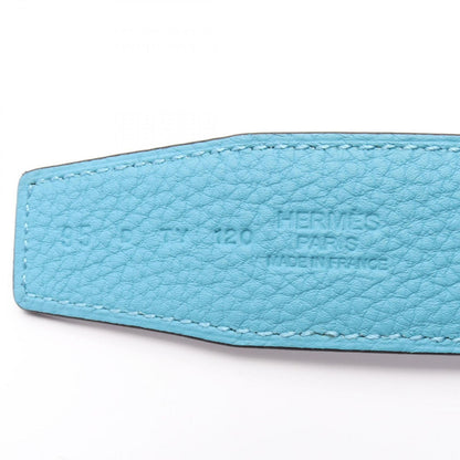 Hermes Belt Constance H Blue Jean Reversible — view 4