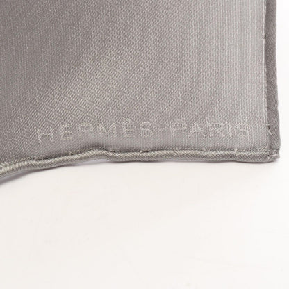 Hermes Scarf Pochette Faconnee Grand H Pocket Square Silk — view 2