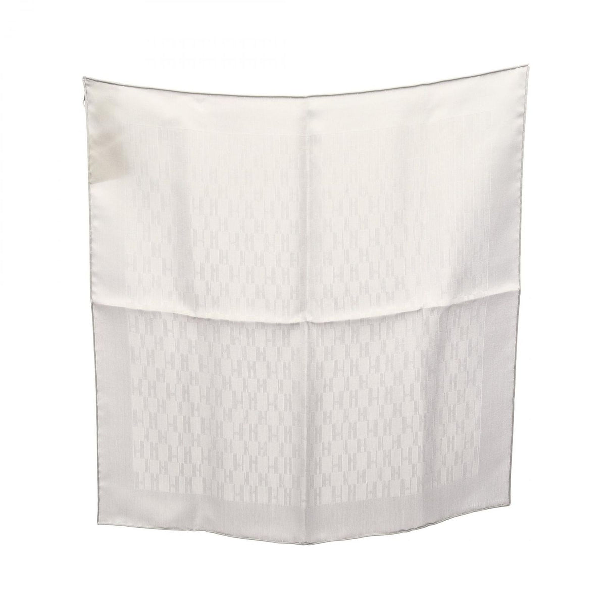 Hermes Scarf Pochette Faconnee Grand H Pocket Square Silk