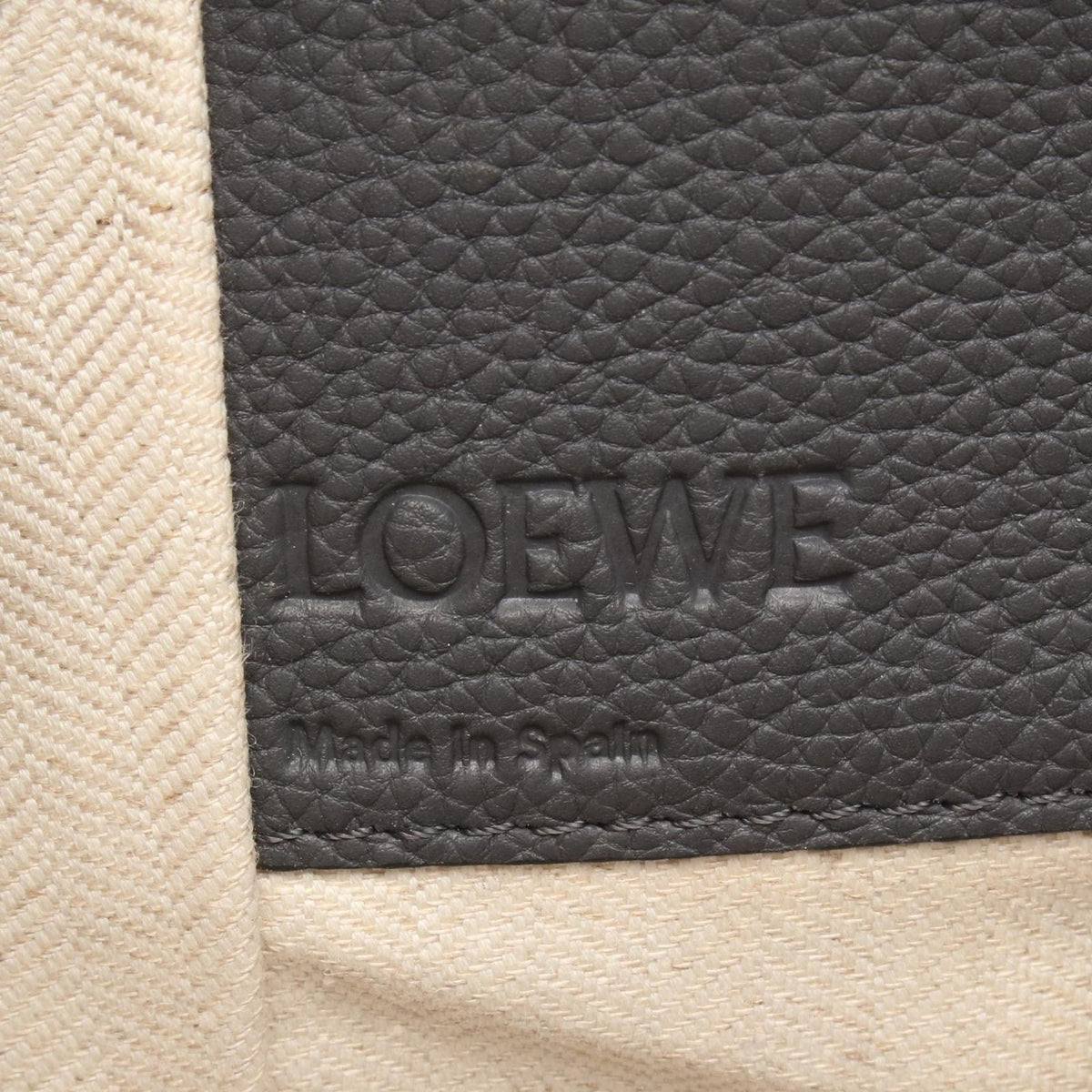 Loewe Handbag Hammock Medium 2-Way Dark Gray Leather Bag — view 4