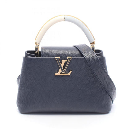 Louis Vuitton Handbag Capucines BB 2-Way Navy Leather