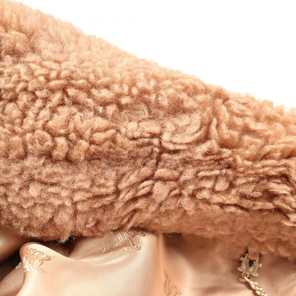 Max Mara Poncho Tebe Teddy Bear Cape Brown Silk — view 6