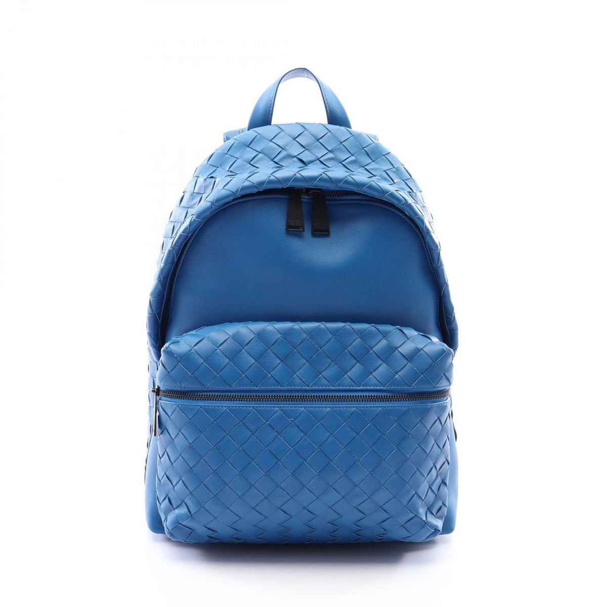 Bottega Veneta Backpack Intrecciato Blue Leather