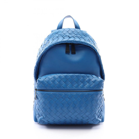 Bottega Veneta Backpack Intrecciato Blue Leather