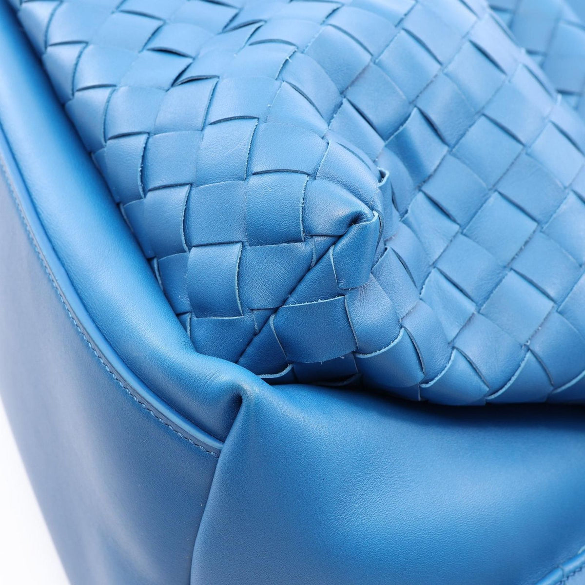 Bottega Veneta Backpack Intrecciato Blue Leather — view 5