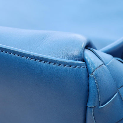 Bottega Veneta Backpack Intrecciato Blue Leather — view 6