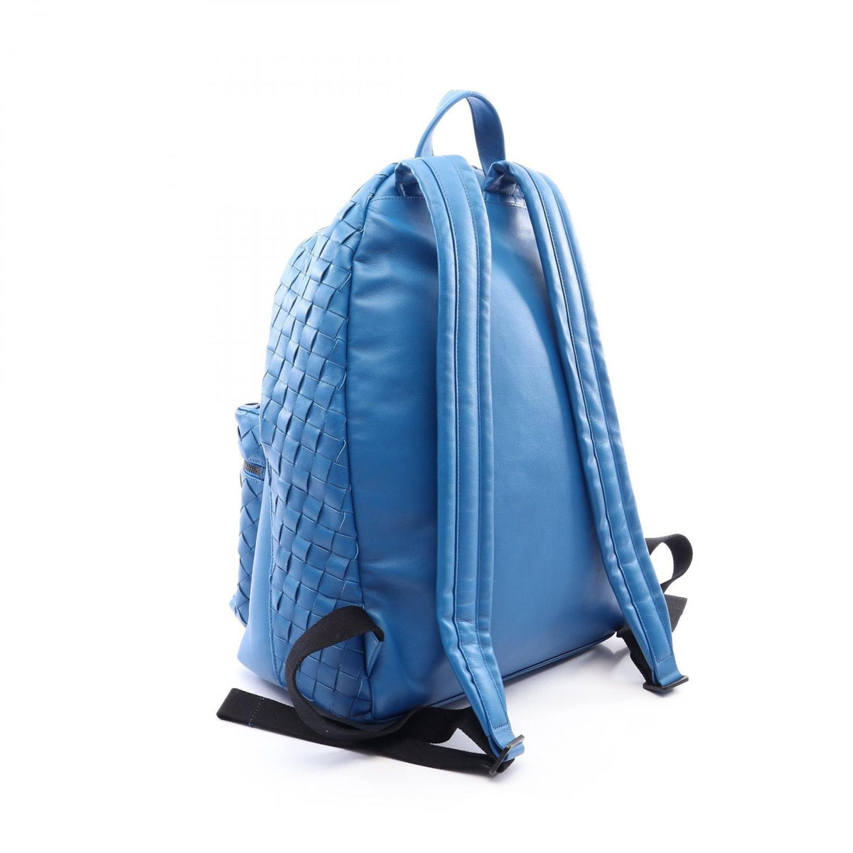Bottega Veneta Backpack Intrecciato Blue Leather — view 2