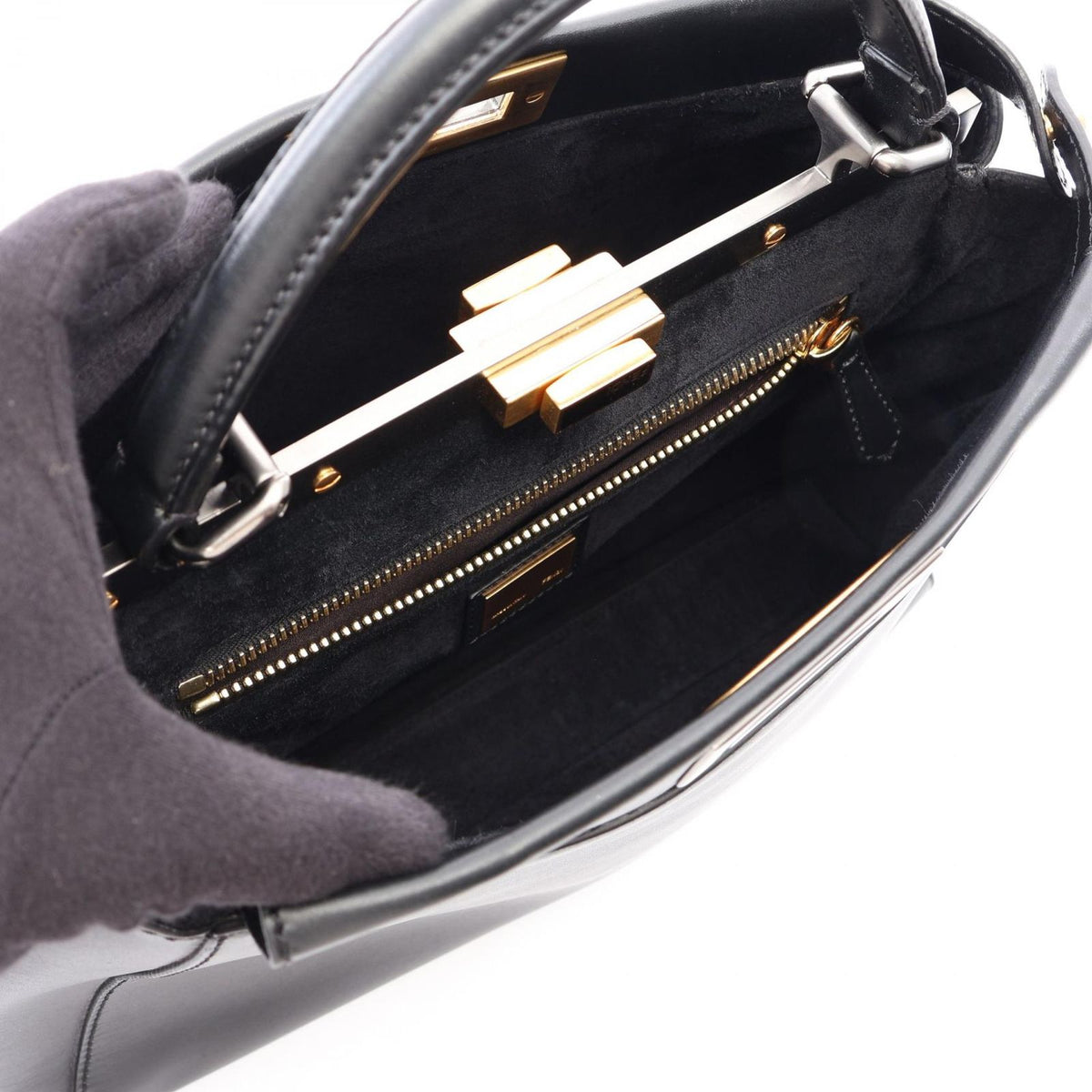 Fendi Handbag Peekaboo Regular Black Leather — view 3