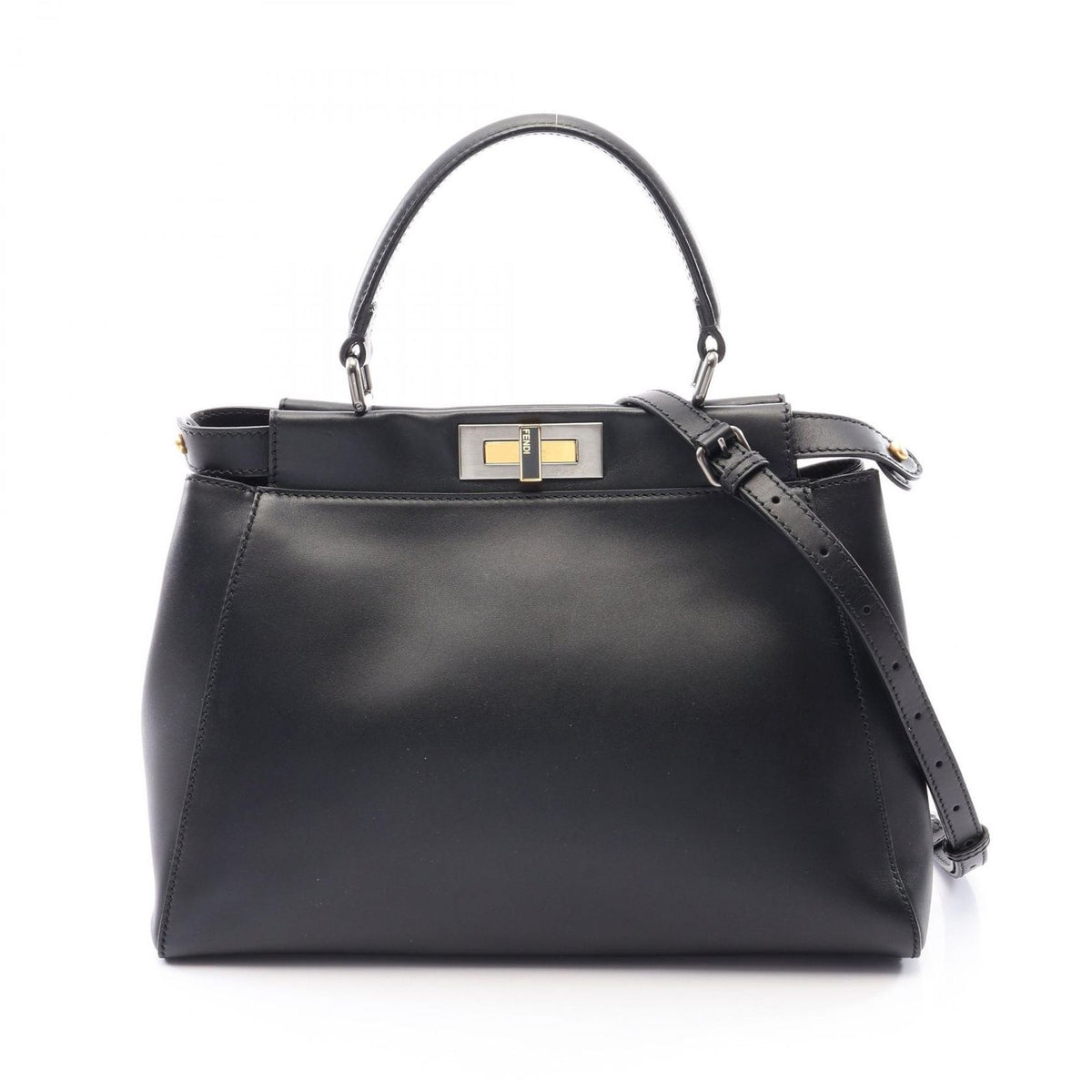 Fendi Handbag Peekaboo Regular Black Leather