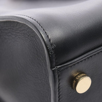 Saint Laurent Paris Handbag Monogram Cabas 2-Way Black Leather Small — view 6