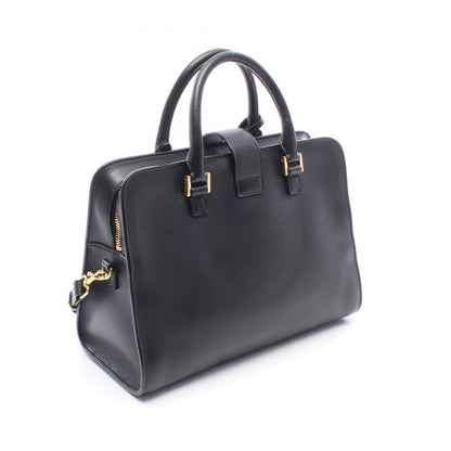 Saint Laurent Paris Handbag Monogram Cabas 2-Way Black Leather Small — view 2