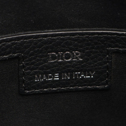 Dior Shoulder Bag Rider 2.0 Zip Mini Black Beige Leather Canvas Oblique — view 4