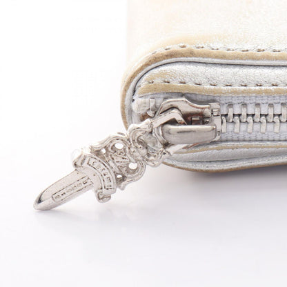 Chrome Hearts Round Wallet Rec Zip Cross Patch Leather — view 5