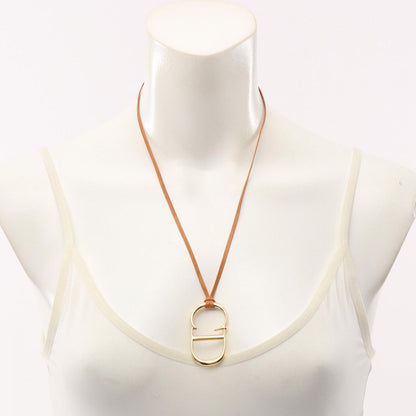 Dior Necklace CD Logo Leather CD — view 6