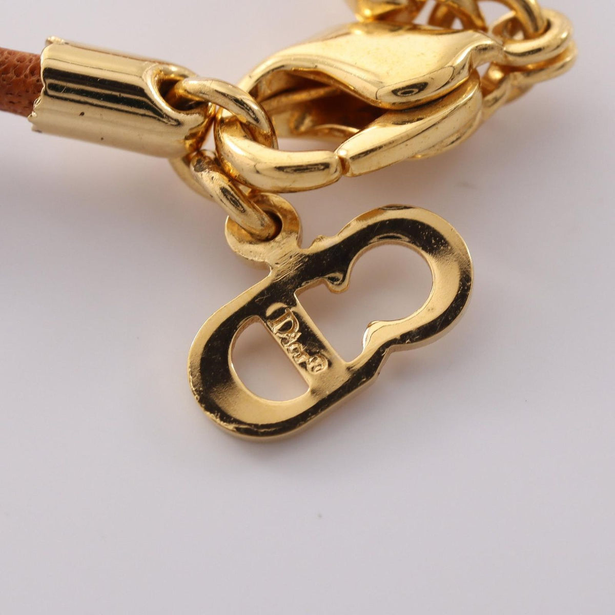 Dior Necklace CD Logo Leather CD — view 5
