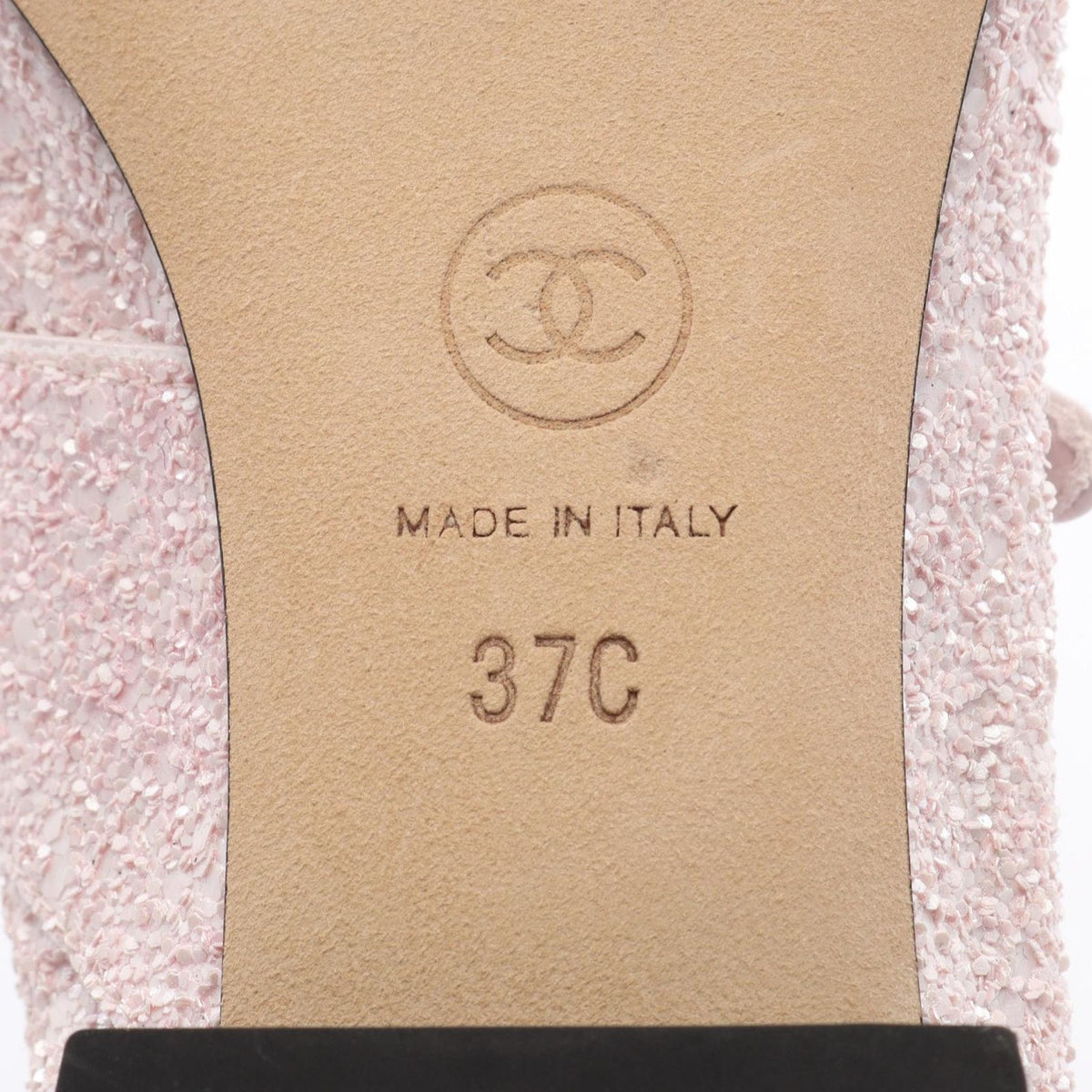 Chanel Pumps CC Logo Glitter Leather Shoes — view 6