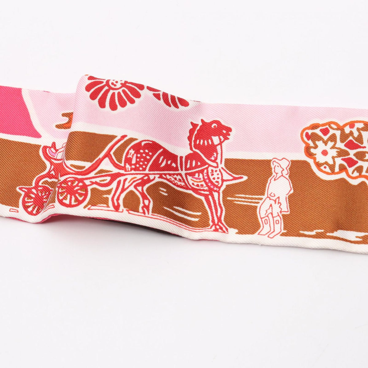 Hermes Scarf Twilly Bingata Red Silk — view 6